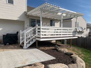 White Deck Pergola