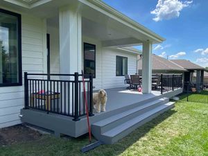 Grey Deck with Long Stairs