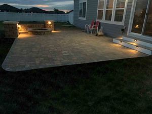 Patio with Lighting and Fireplace