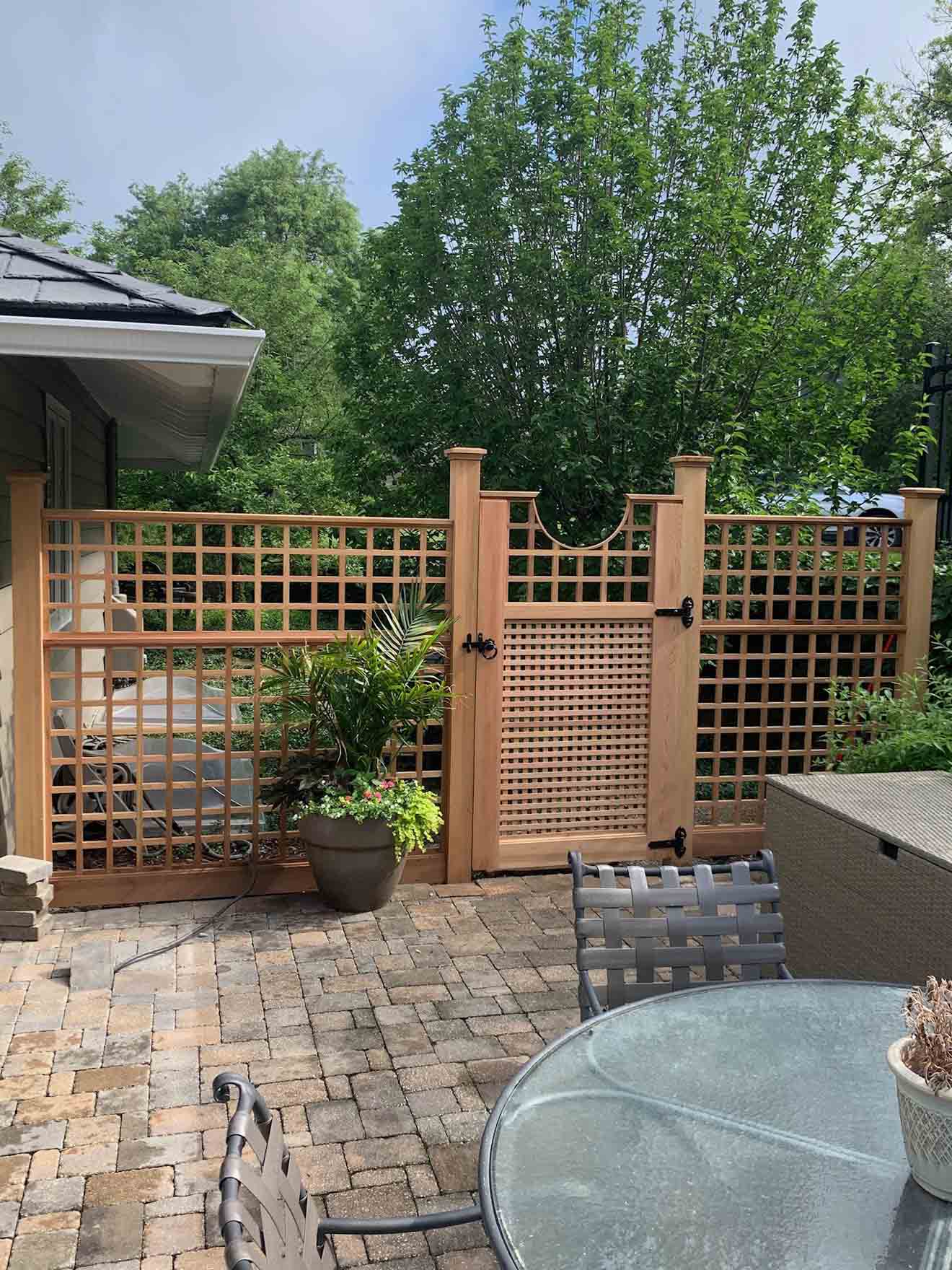 contemporary fence gate
